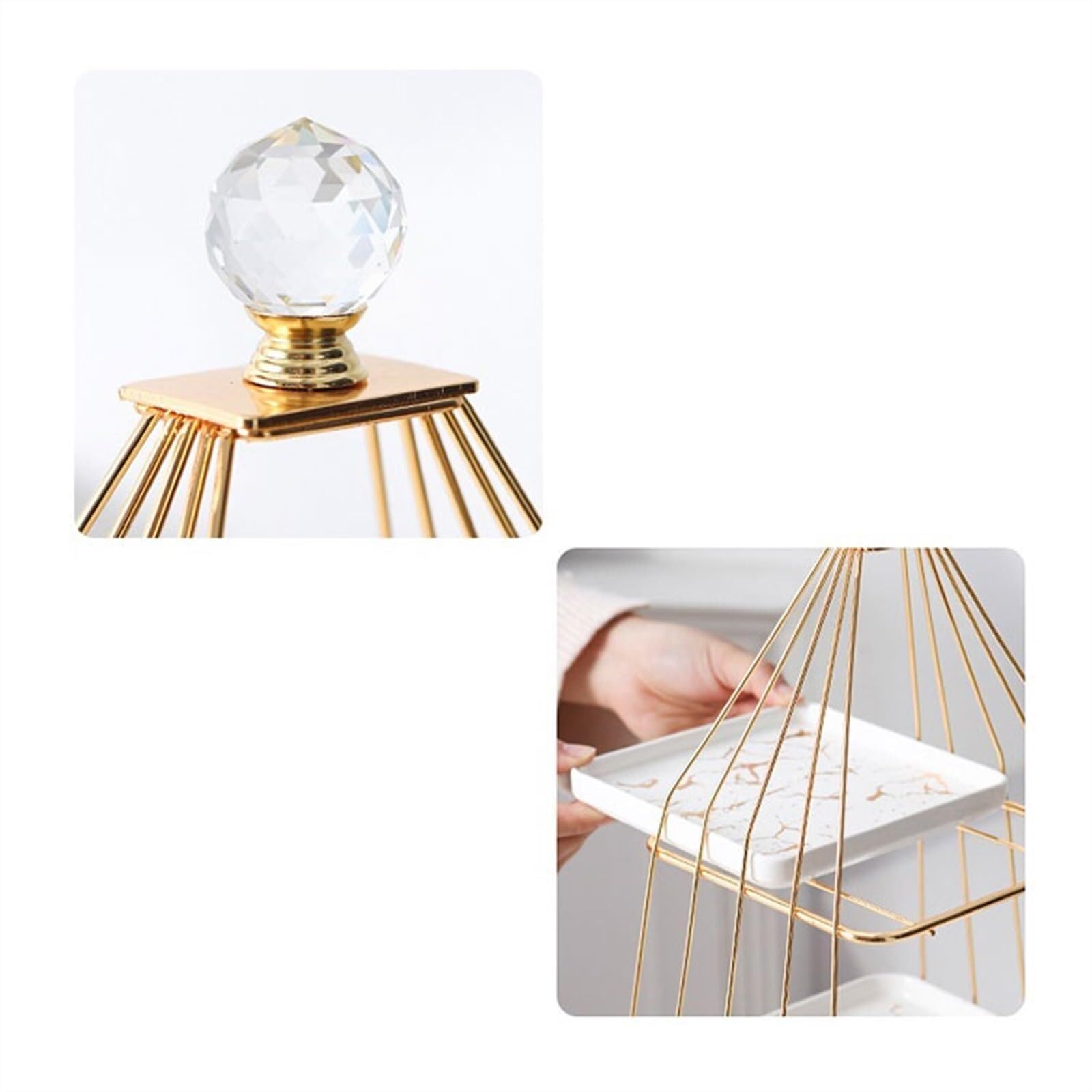 Étagère en céramique Dim Sum – Présentoir à cupcakes et gâteaux à trois étages pour présenter le thé et les desserts de l'après-midi, design haut de gamme de luxe