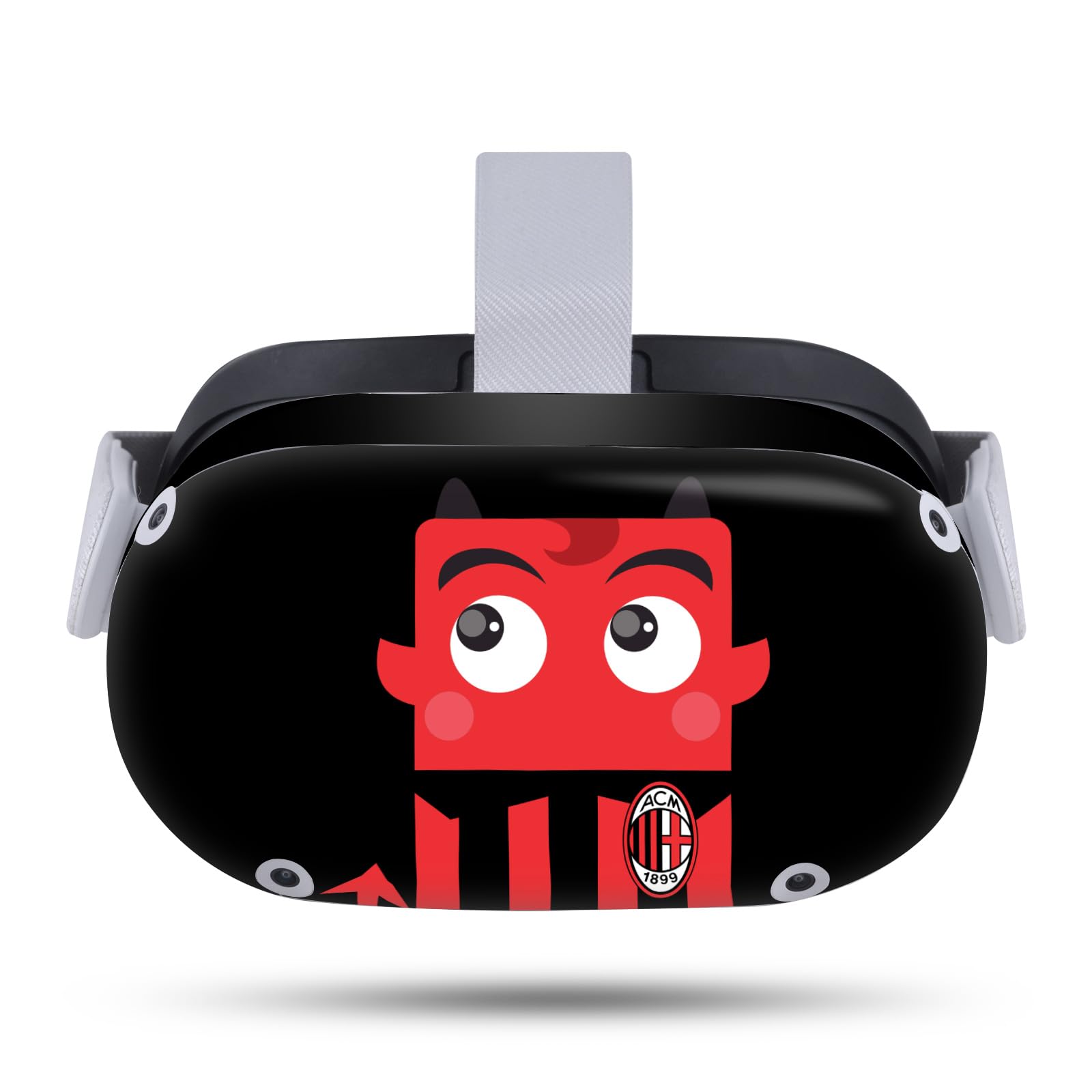 Head Case Designs Officially Licensed AC Milan Mascotte Art Vinyl Sticker Skin Decal Cover Compatible with Meta Quest 2