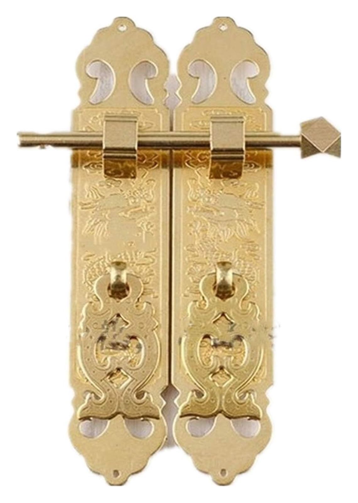 Voplivat Brass Vintage Cabinet Drawer Pulls, Copper Carved Cabinet Door Handle Multicolor Dress Cupboard Bookcase Drawer(Brass)