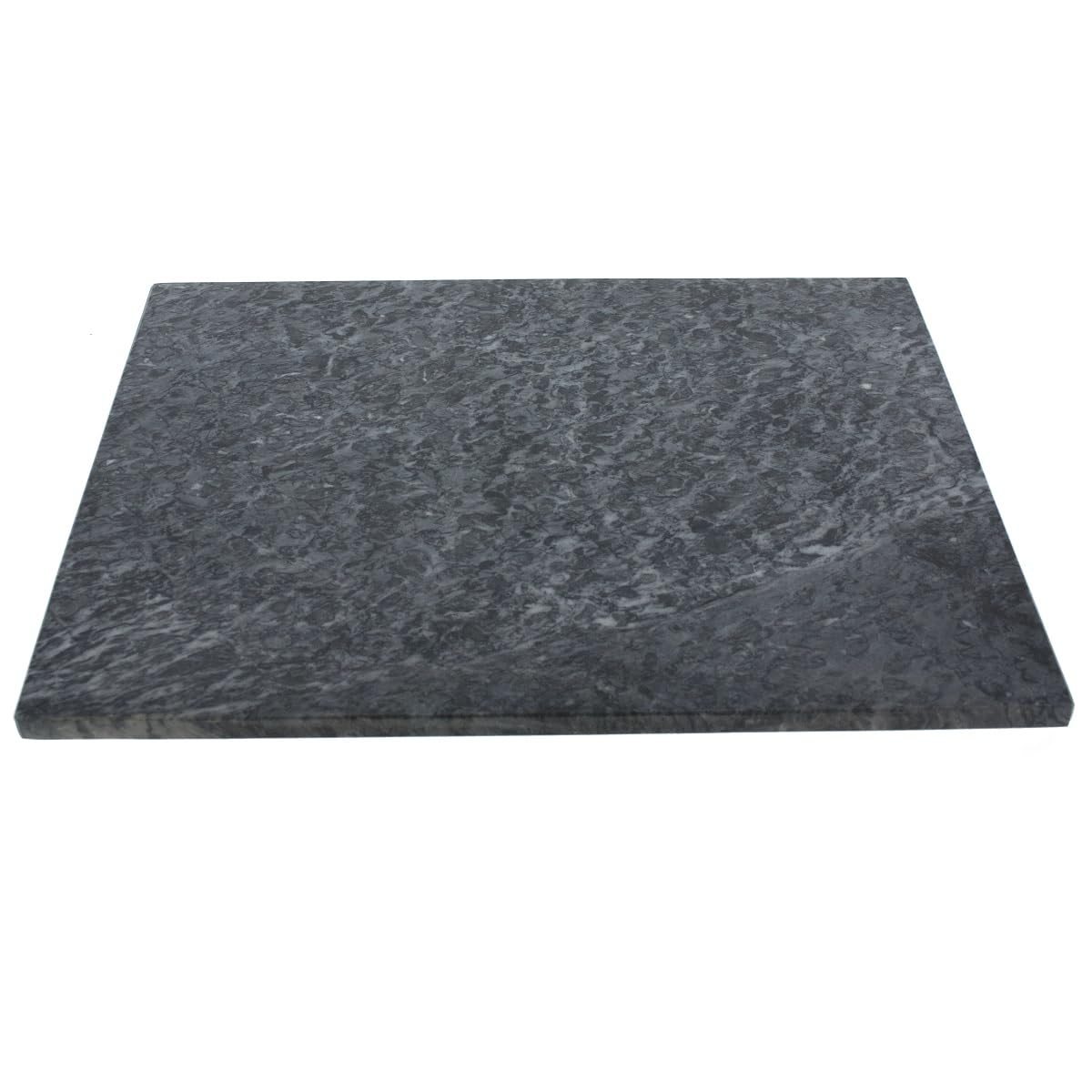 BrandNewCake® Tabla de Mármol 30x40cm - Piedra Natural de Mármol - Ideal para Servir y Templar Chocolate - Negro/Gris