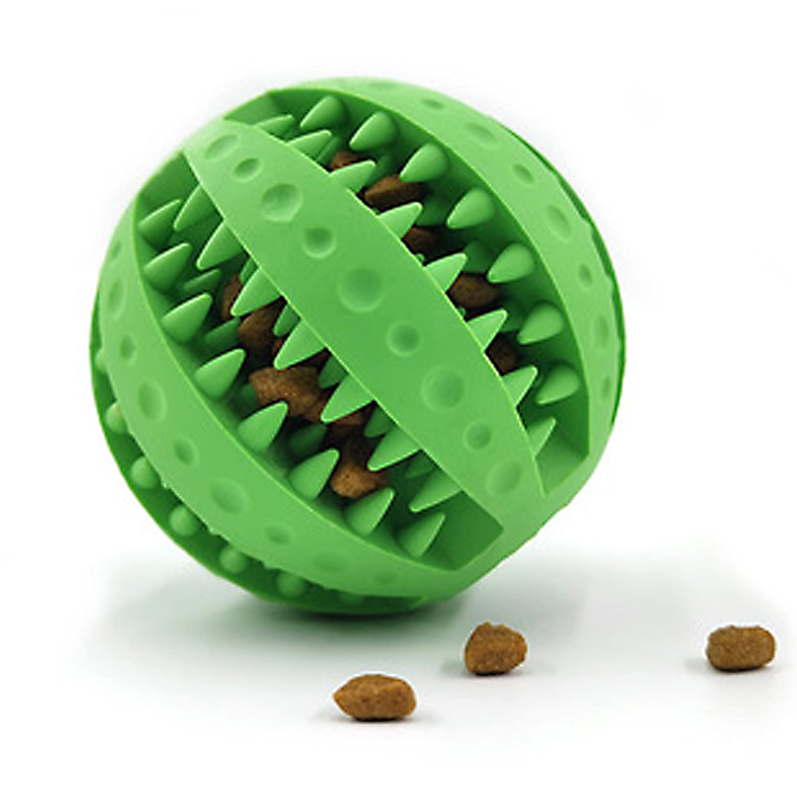 Rubber Balls for Dogs,IQ Treat Ball Food Dispensing Toys,bite-Resistant Natural Rubber Feeding Ball,Dog Ball Toys for Pet Tooth Cleaning/Chewing/Playing