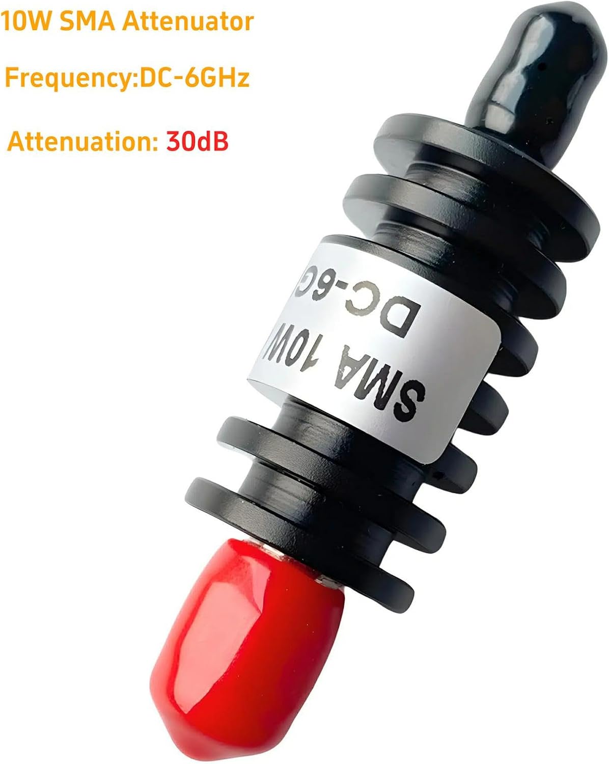 10W 30dB SMA attenuator,DC-6Ghz 10 Watt Attenuators with SMA Connector Male to Female 50 Ohm rf Caox attenuator for Ham Radio Testing (6G 30DB)