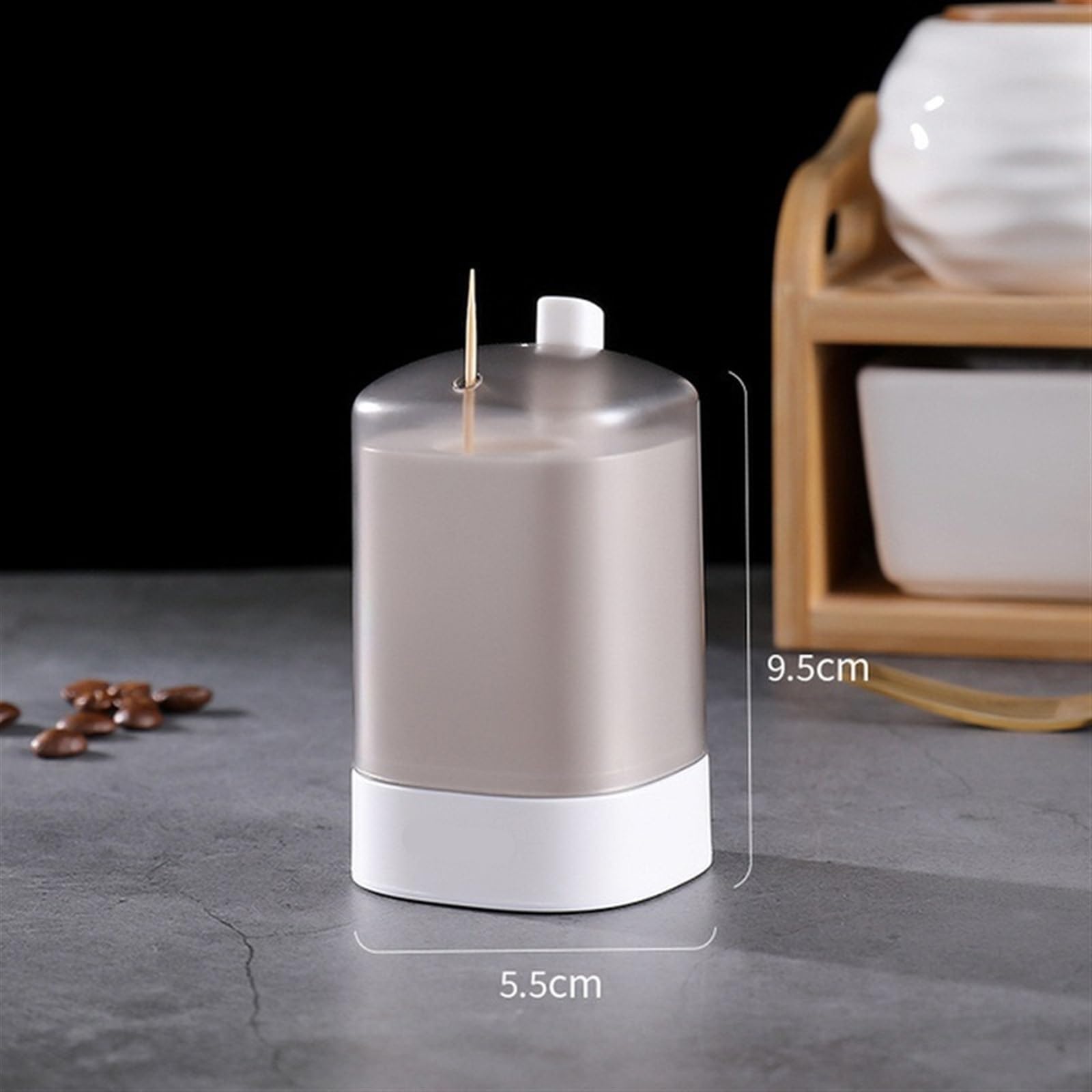 Soporte para palillos de dientes, caja desmontable para palillos de dientes, almacenamiento automático, caja para palillos de dientes, decoración de mesa, soporte para palillos de dientes