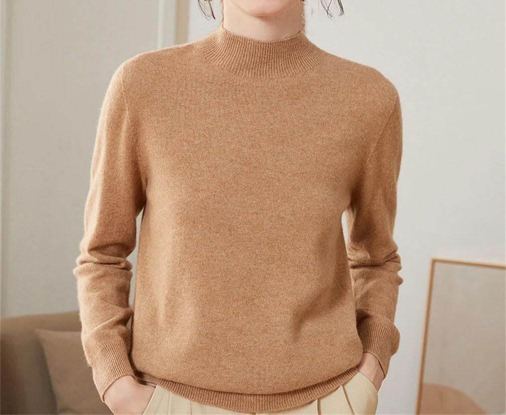 Damski sweter okrągły dekolt miękki ciepły sweter damski solidny casualowy dzianinowe topy