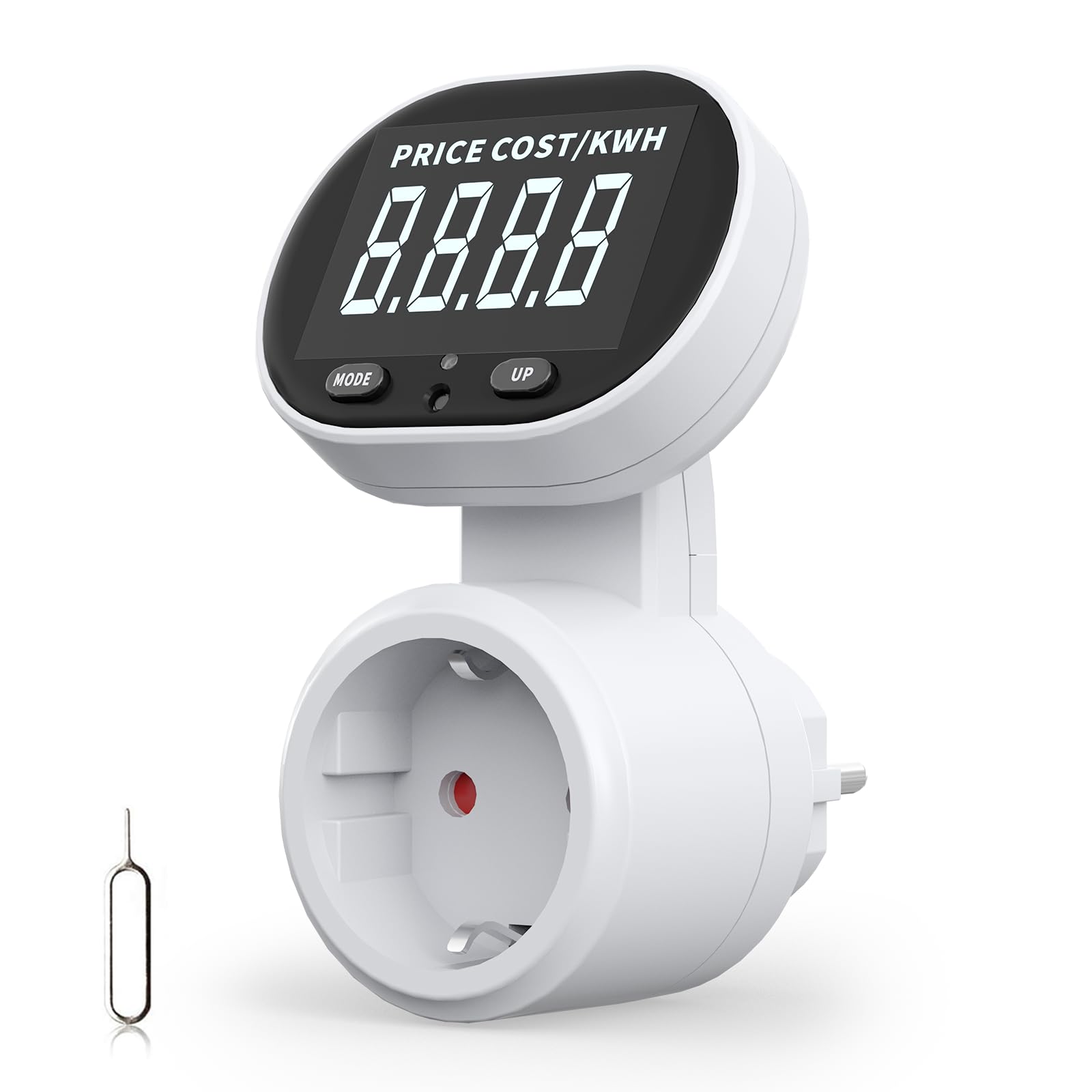 Appareil De Mesure Des Coûts D'électricité, Compteur De Puissance, Appareil De Mesure Des Coûts énergétiques, Prise De Courant, Avec Grand écran LCD, Protection Contre Les Surcharges 3680 W
