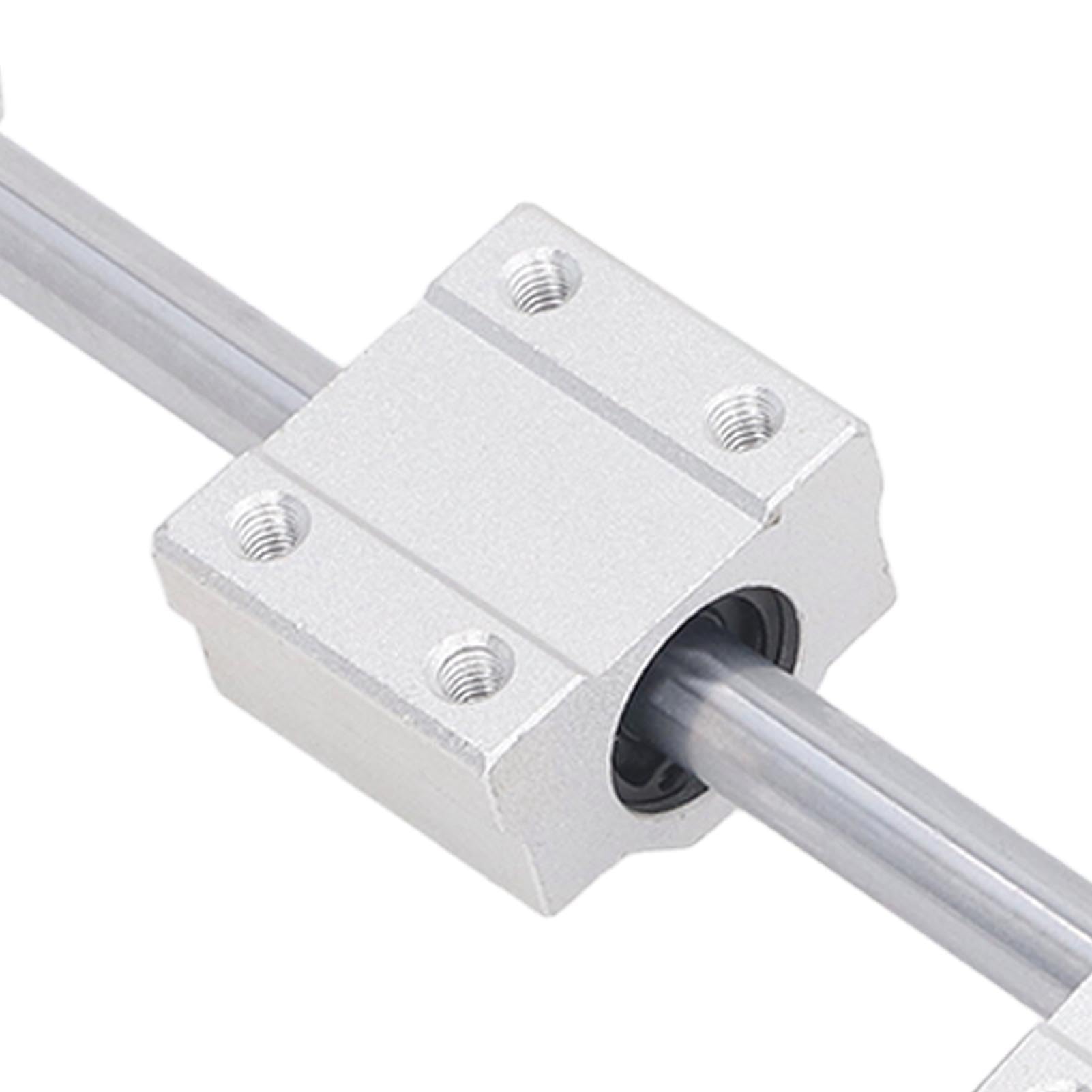 Linear Bearing Slide Set, Carbon Steel Linear Rail Slide with Block Bearings, Linear Motion Rod Shaft Guide for Electronic Equipment 3D Printer (10?400)