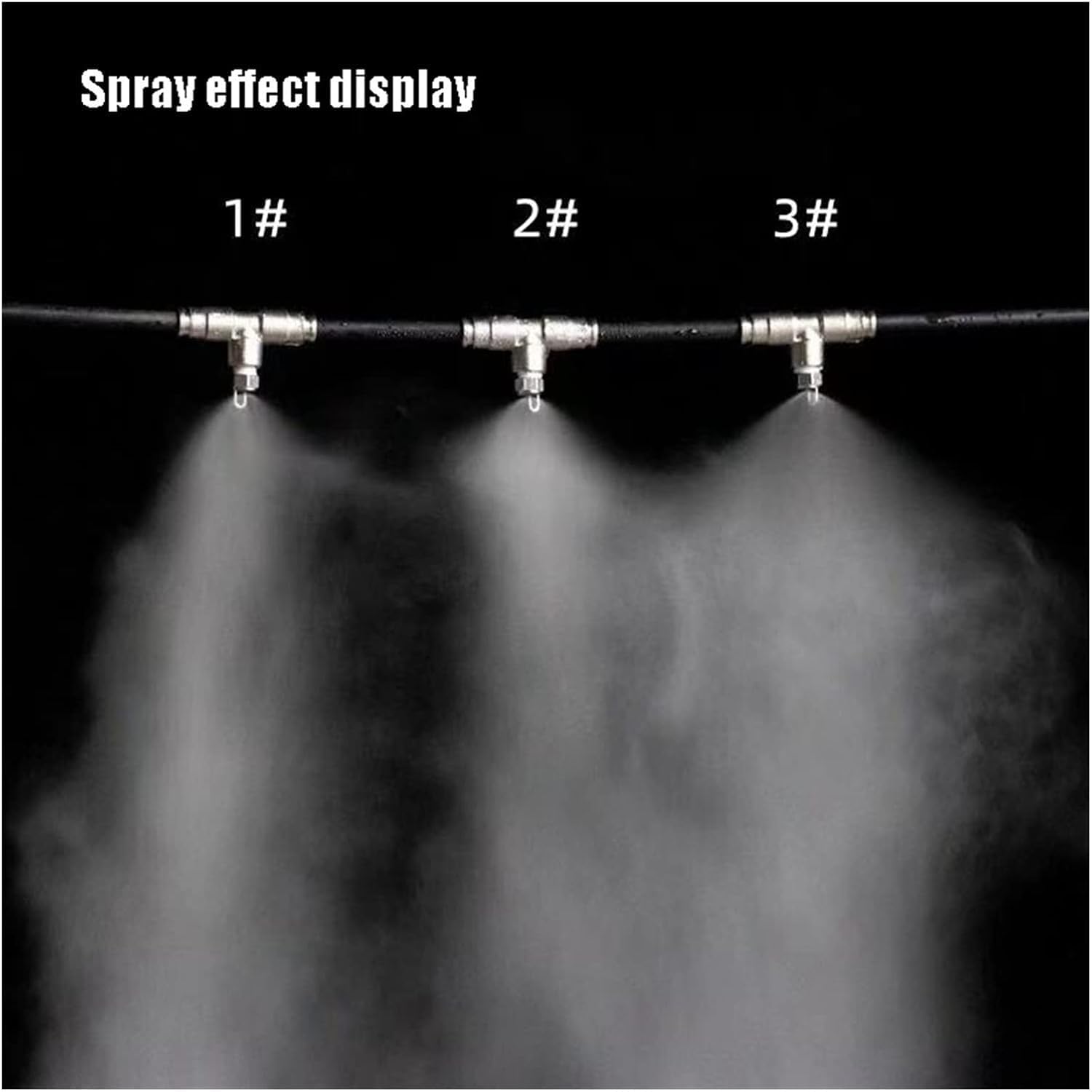 Paquete de 50 boquillas de pulverización de acero inoxidable con rosca NPT de 1/8" y filtro PP - Cabezales de repuesto para pulverizadores atomizadores de alta presión y refrigeración exterior de 0,