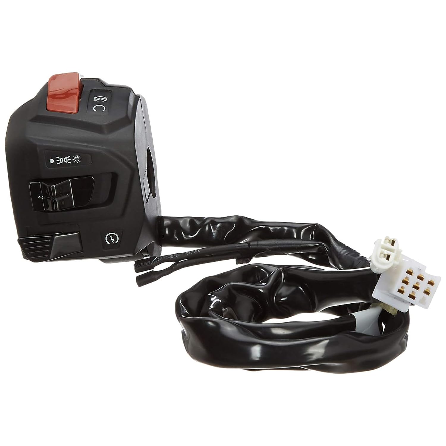 Uno Minda SW-0576C-M01 Handle BAR Switch- Right Side (SELF Start) - 8 PIN White Coupler, 2 PIN White Coupler, 2 Short Wires for-Bajaj-Pulsar AS 200/ AS 150-image-14