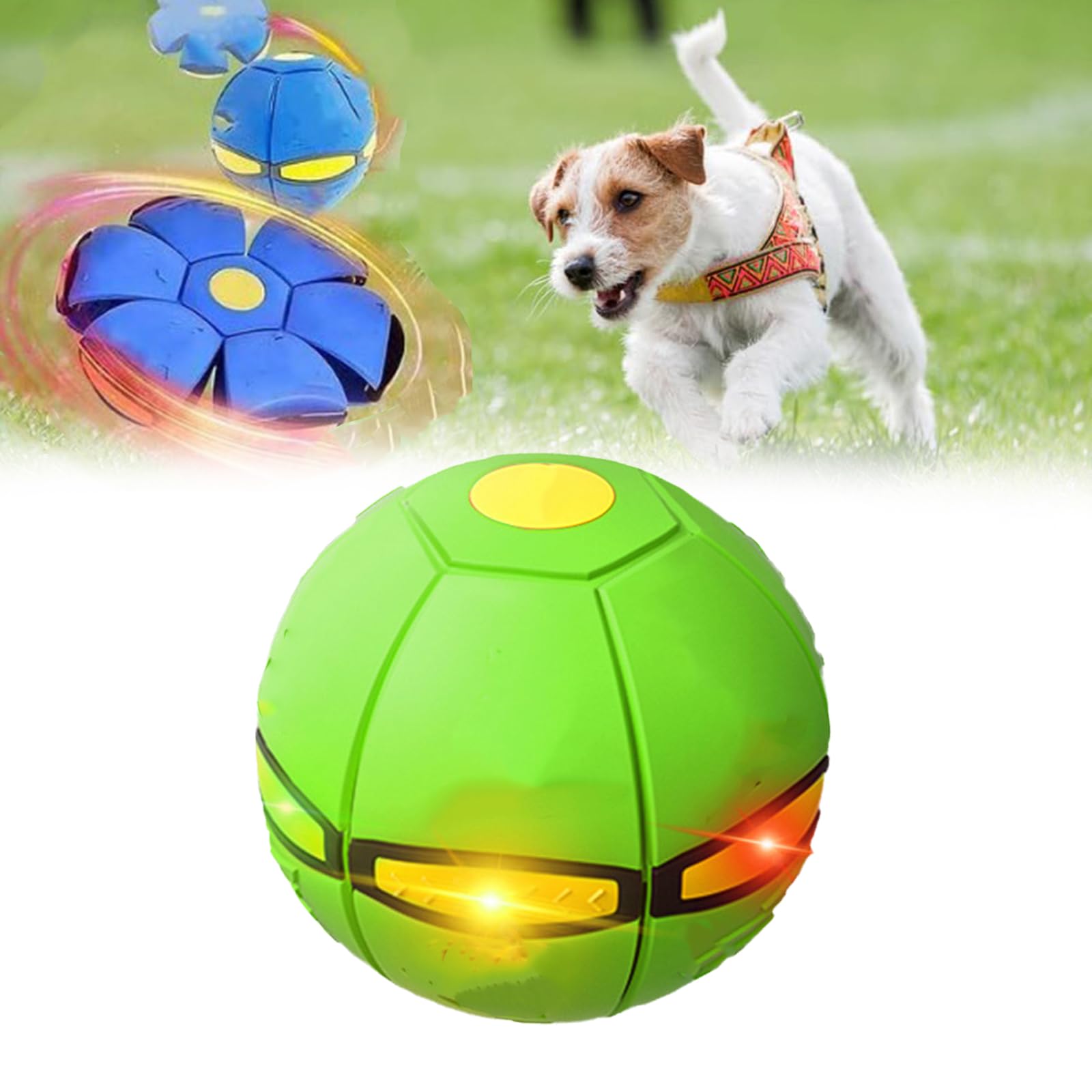 Evstyr The Doggy Disc Ball for Small Medium Large Dogs, Interactive Jumping Ball, Doggie Disc Bouncing Flying Saucer Toys