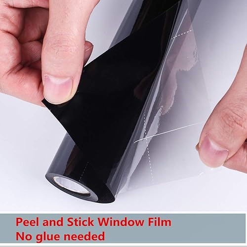 Miniatura 3 de Soqool Película de privacidad para ventana con bloqueo de luz para oscurecer la habitación, película de privacidad para ventana de baño para el