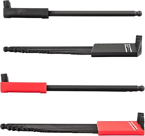 Miniatura 5 de TEKTON Juego de llaves en L hexagonales de extremo de bola de brazo corto con soporte, 28 piezas (0.050-38 pulgadas, 0.051-0.394 in)  KLX91312