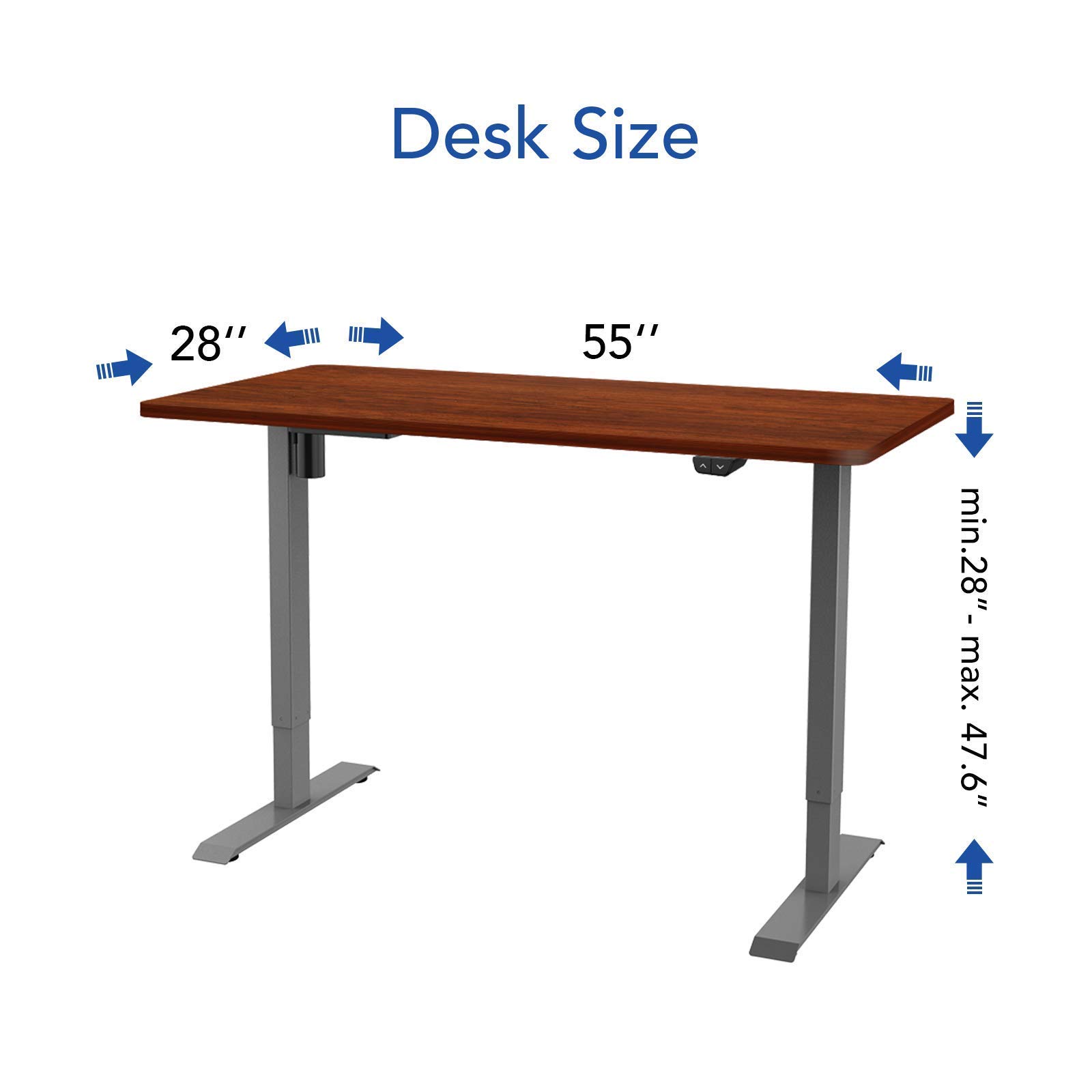 Flexispot EC1 Adjustable Desk 55 x 28 Inches Stand Up Desk Workstation