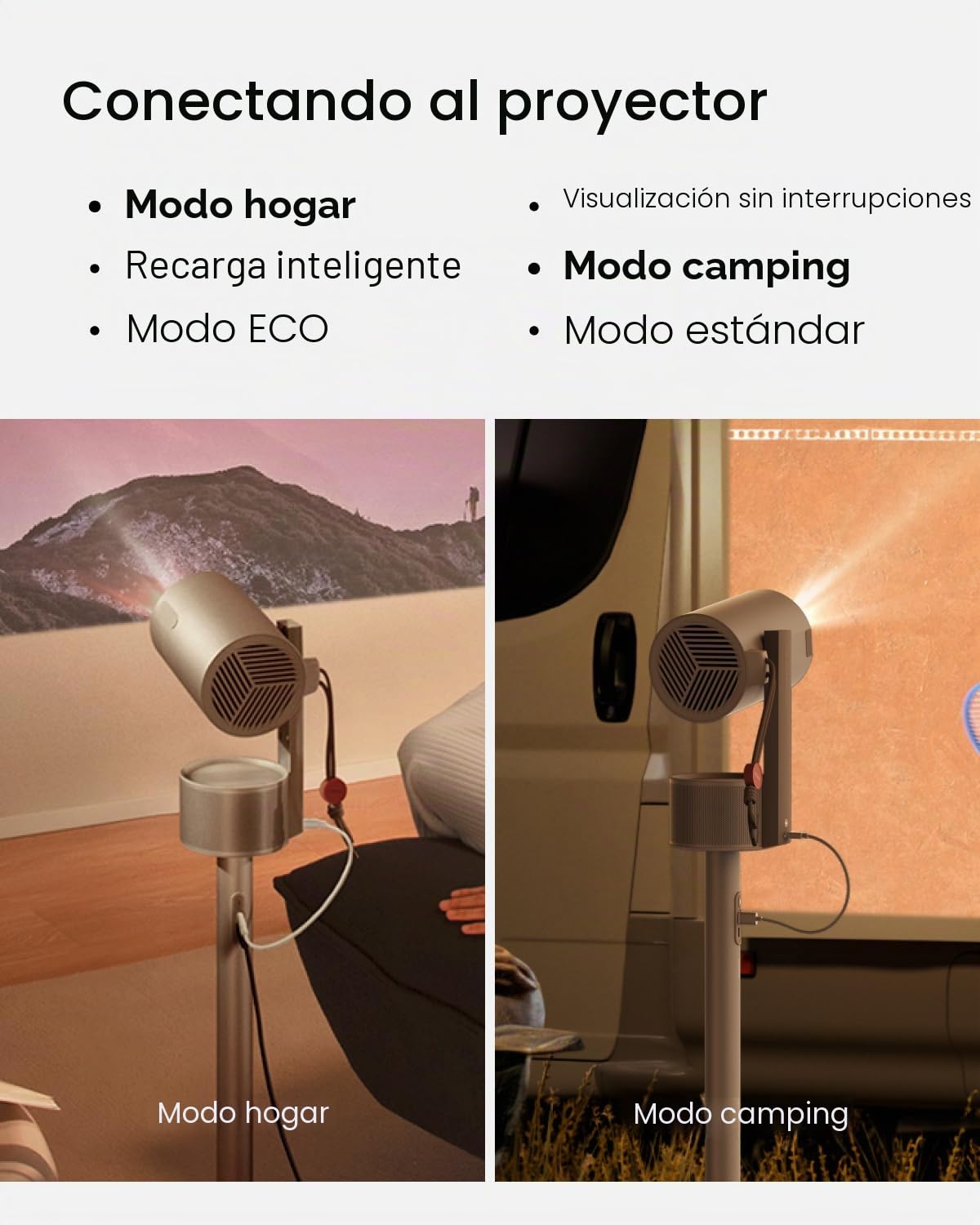 XGIMI Base de Alimentación para el Proyector MoGo 3 Pro, Banco de Energía Integrado, Batería de Gran Capacidad de 20000 mAh, 2.5H de Reproducción, Compañero Flexible y Portátil para el Exterior