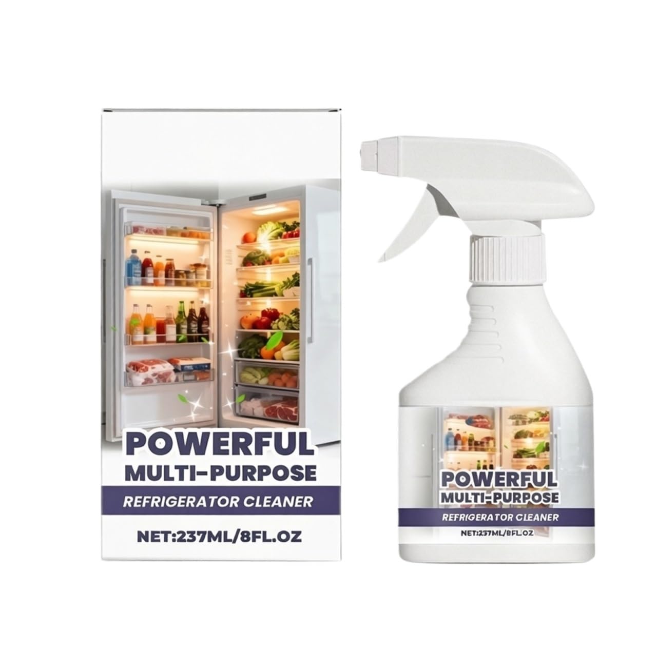 Spray Limpiador for refrigeradores de 237 ml | Elimina las manchas y refresca, dejando cada estante con un olor fresco(2pcs)