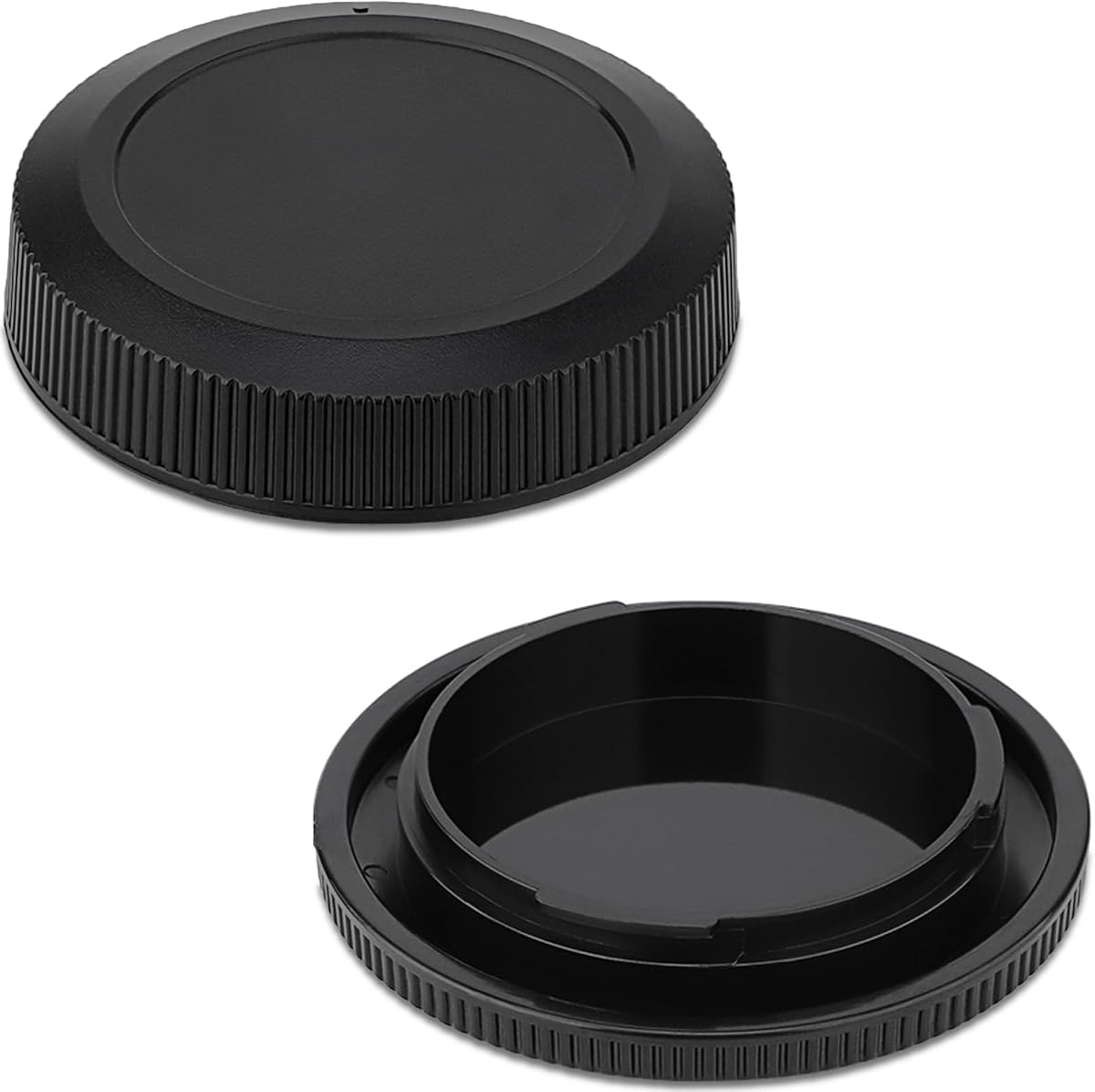 RF Mount Camera Body Cap and Rear Lens Cap Cover Kit for Canon RF Mount Mirrorless Camera,Camera Sensor Cap Plastic Lens Rear Covers,fits EOS R6 R5 RF Mount and Lens Accessories