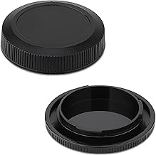 RF Mount Camera Body Cap and Rear Lens Cap Cover Kit for Canon RF Mount Mirrorless Camera,Camera Sensor Cap Plastic Lens Rear Covers,fits EOS R6 R5 RF Mount and Lens Accessories