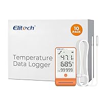 Vista 21 de Elitech GSP-6 Registrador de datos Bluetooth de temperatura y humedad con almacenamiento de datos de 100,000 puntos, exportación, para farmacia