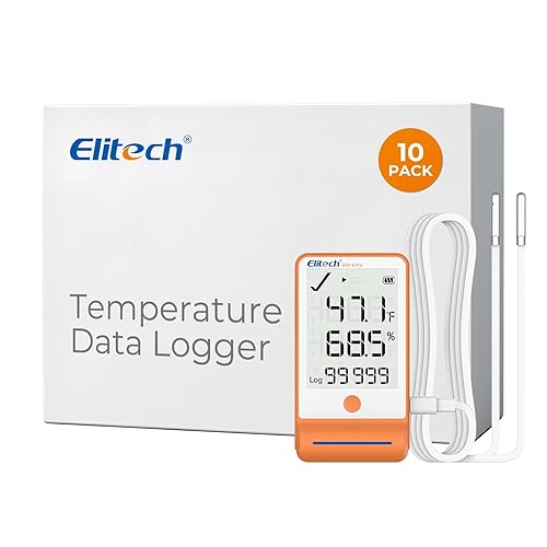Miniatura 21 de Elitech GSP-6 Registrador de datos Bluetooth de temperatura y humedad con almacenamiento de datos de 100,000 puntos, exportación, para farmacia y