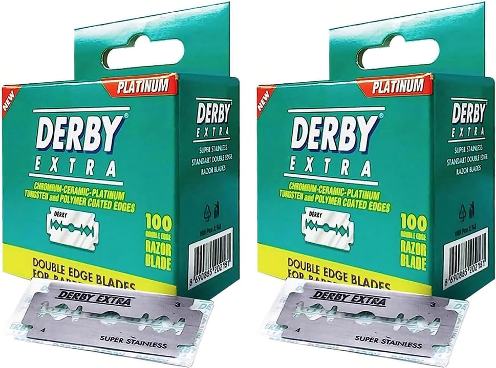 Derby Bardzo zielone podwójne ostrza do golenia, 200 sztuk