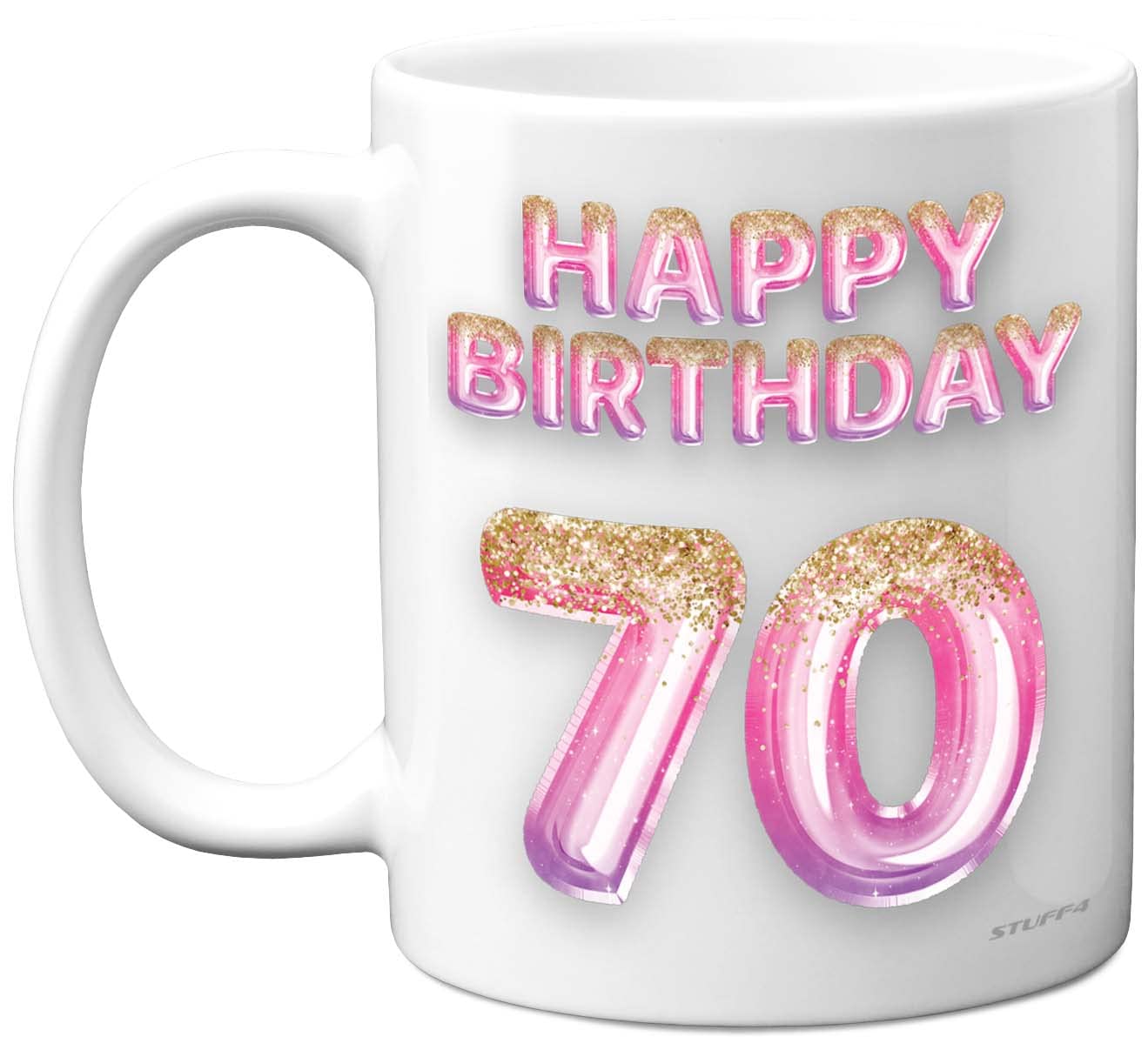 Happy Birthday Mug Present for 70 Year Old Mum Nanny Auntie Cousin Grandma