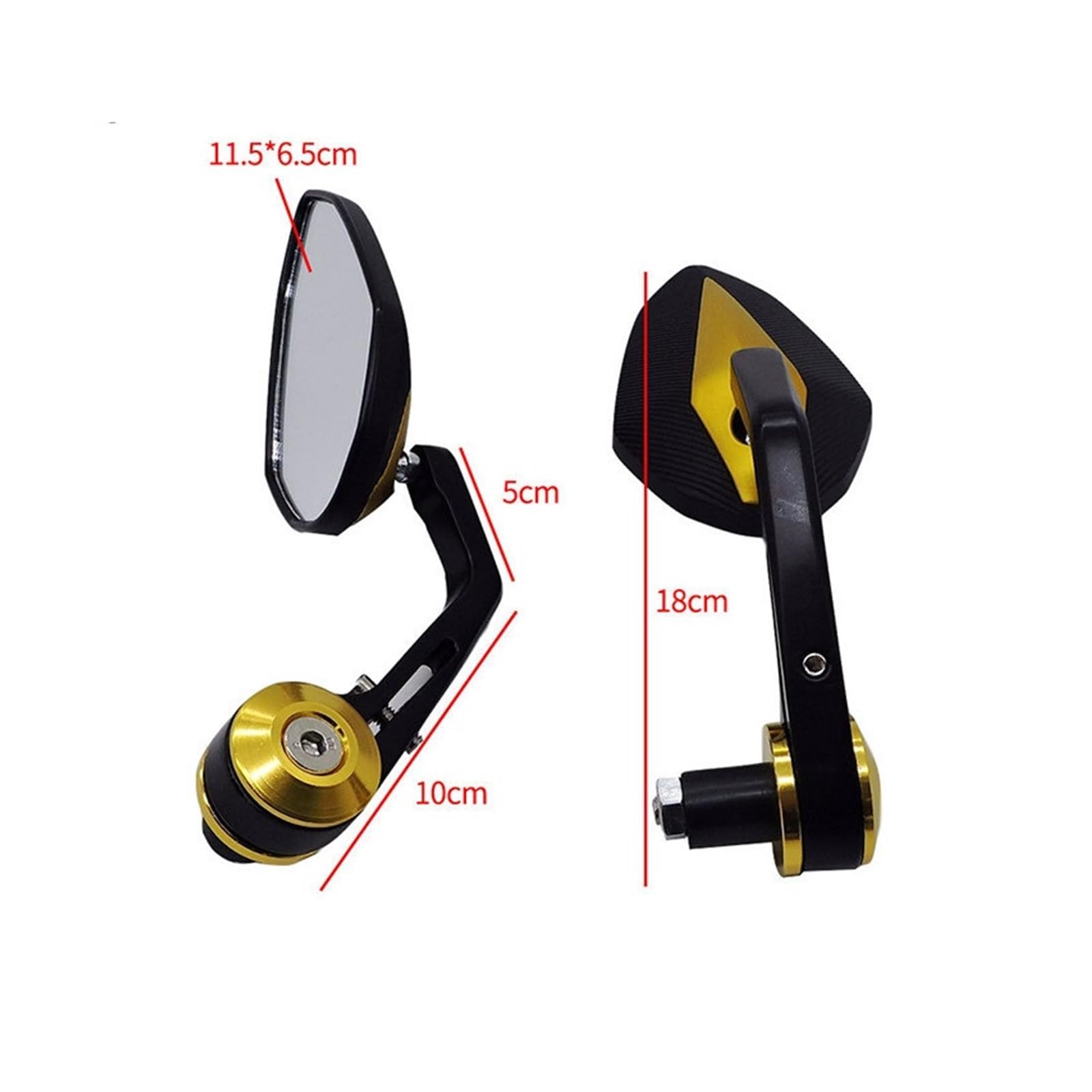 Specchietto Retrovisore Per Manubrio Da 22 Mm E 7/8'', In Lega Di Alluminio, Universale, Per April&ia RX 125, Per Pegaso 650 SR 50, Per VOGE 150GT. Specchietti