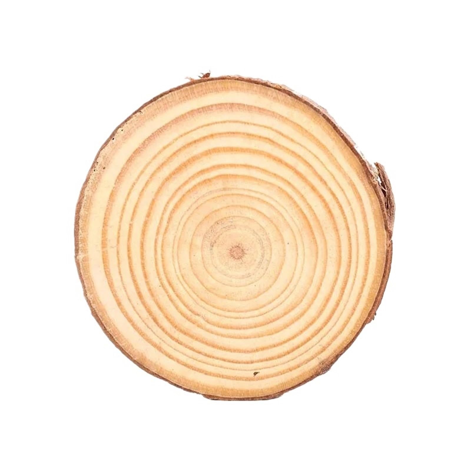 plastry drewna 3~12cm Naturalne Sosnowe Okrągłe Niedokończone Plastry Drewna Koła z Korą Drzewną Kłody Rzemiosło DIY Wesele Malowanie(4cm 6pcs)