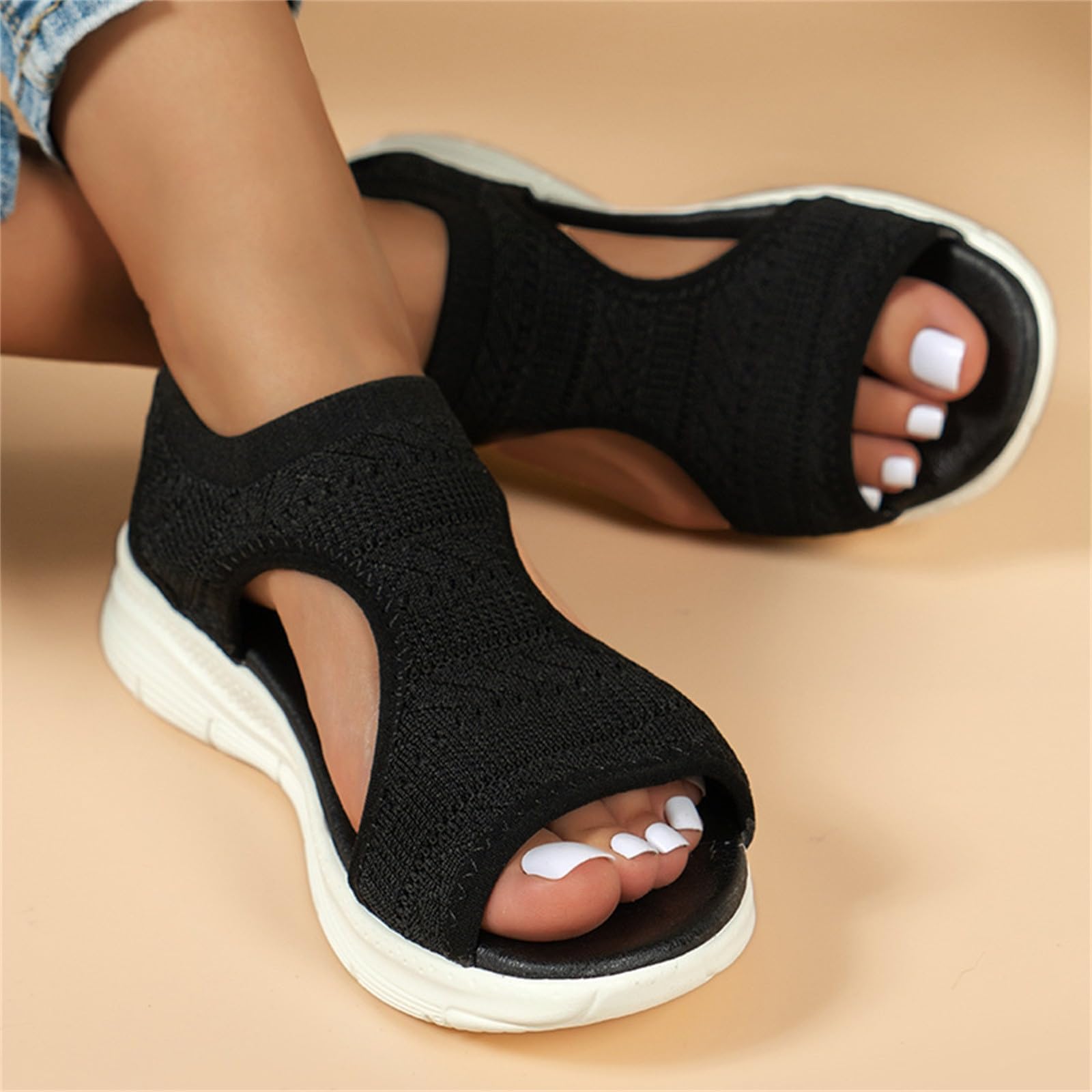 Orthopedic Sandals Women Arch Support Sandals for Women Casual Summer ​Soft & Comfortable Sandals Washable Slingback Orthopedic Slide Sport Sandals Mesh Upper Breathable Sandals Adjustable