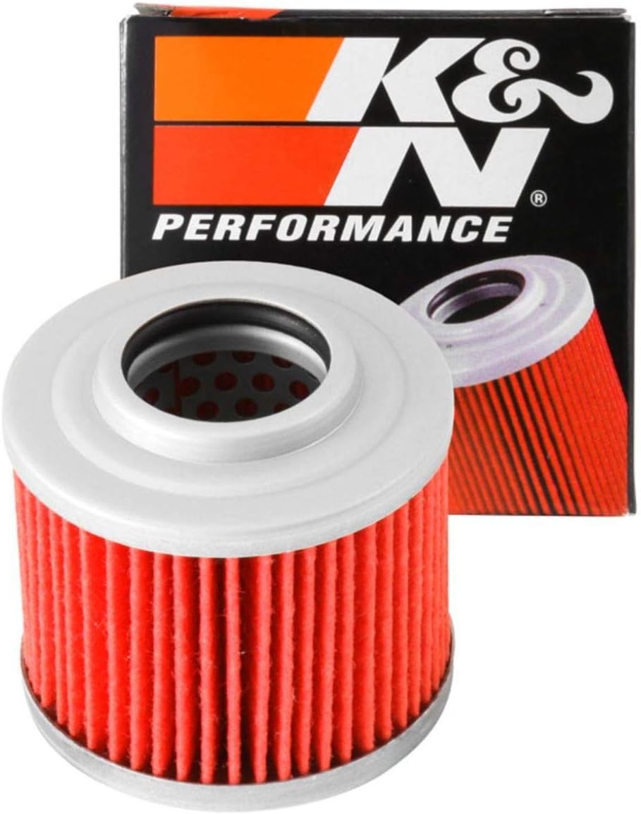 K&N Motorcycle Oil Filter: High Performance, Premium, Designed to be used with Synthetic or Conventional Oils: Fits Select BMW, Aprilia, Jawa Vehicles, KN-151, red