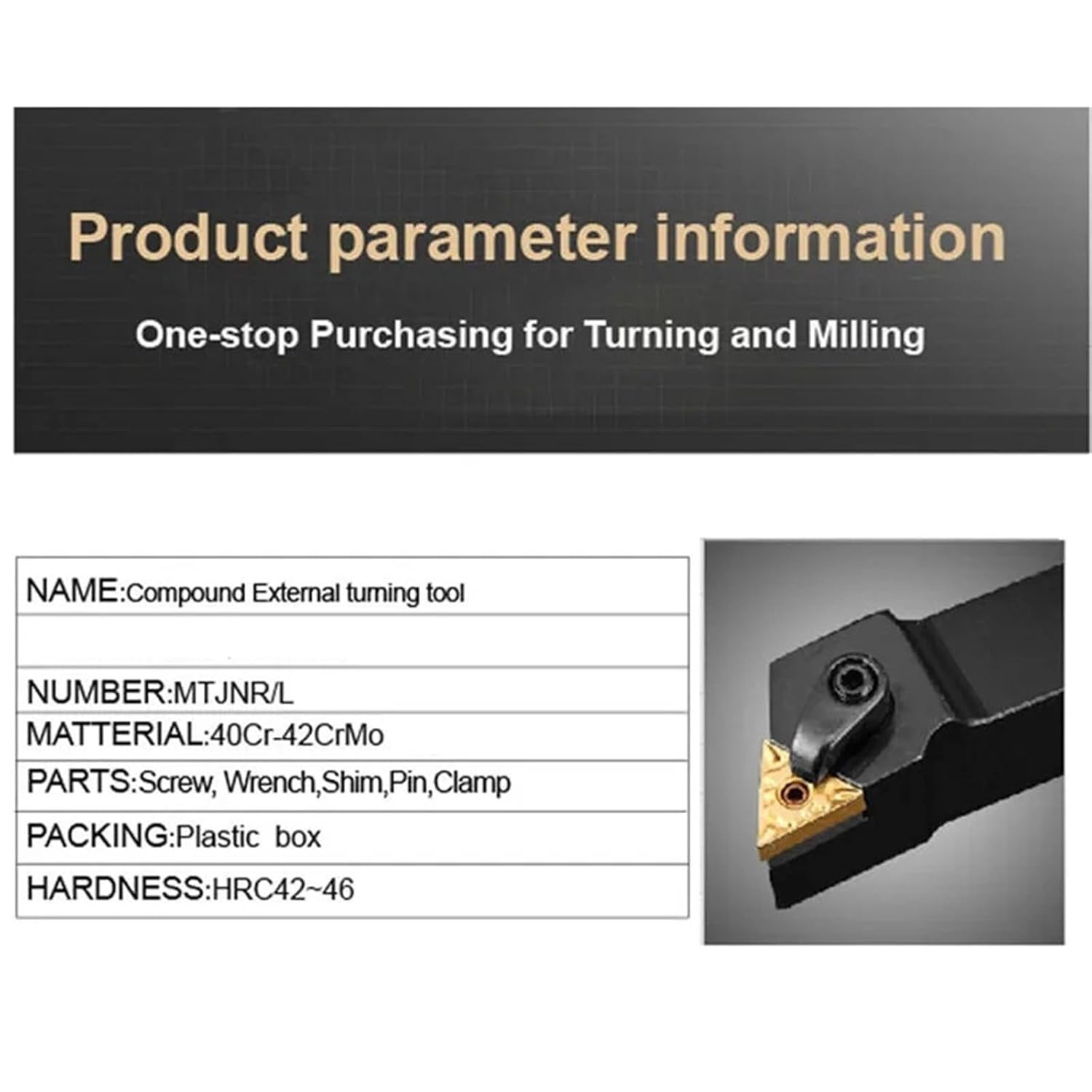 clamp type External Turning MTJNR MTJNL 1616H16/2020K16/2525M16/3232P16 External Turning Tool Holder TNMG Inserts(TNMG160408-MA)