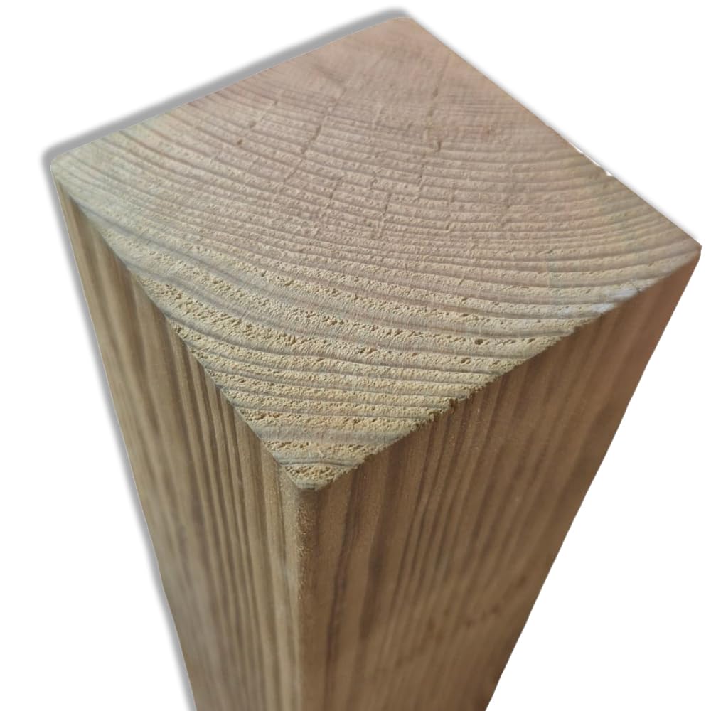 Trave in legno di pino nordico da 240 cm, sezione 9x9 cm, finitura piallata, impregnato in autoclave classe IV