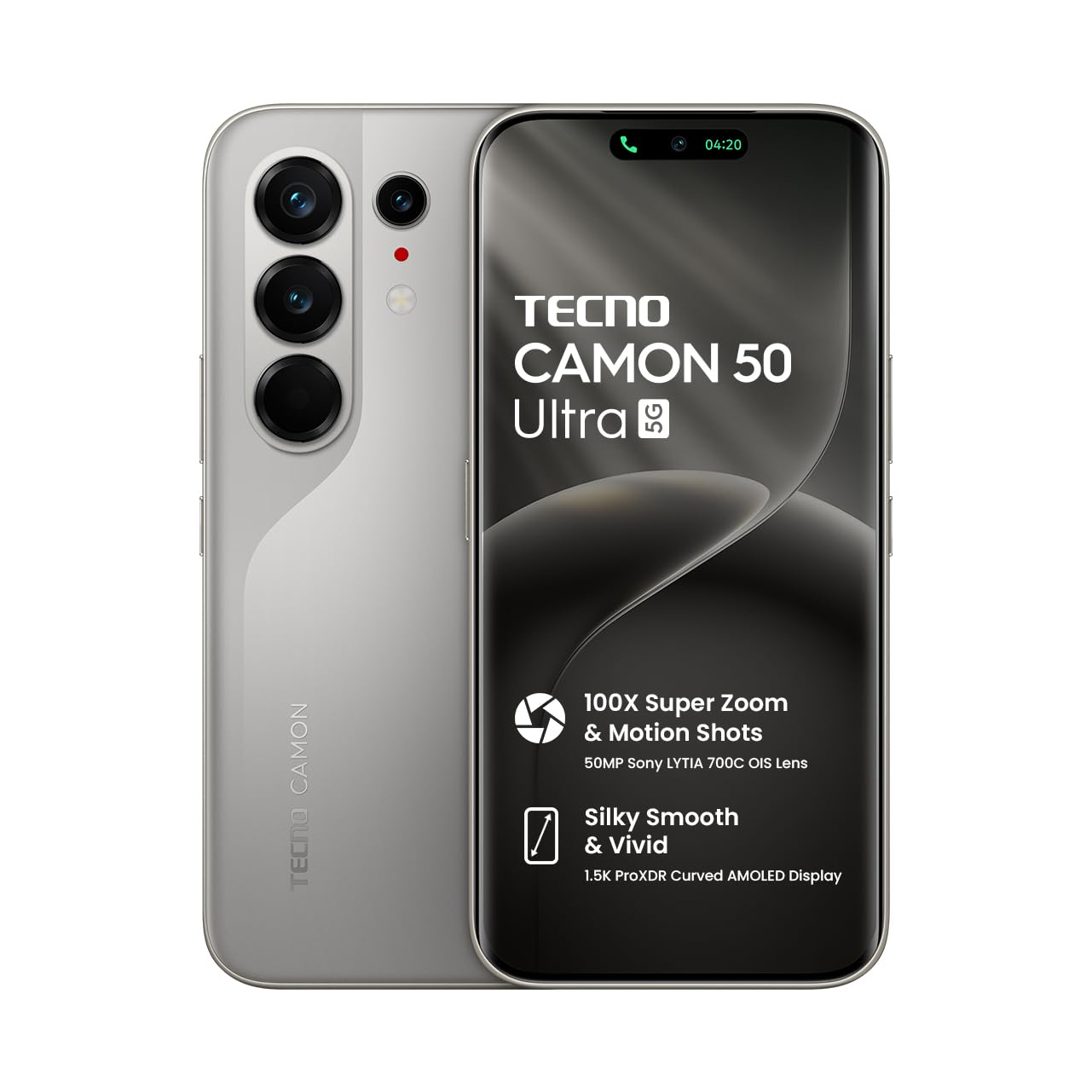 Tecno CAMON 50 Ultra 5G (Nebula Titanium, 8GB+256GB | 100X Super Zoom & Motion Shots 50MP Sony LYTIA 700C OIS Lens | Silky Smooth & Vivid 1.5K ProXDR Curved AMOLED | Slim & Powerful 7.75mm Slim)-image-35