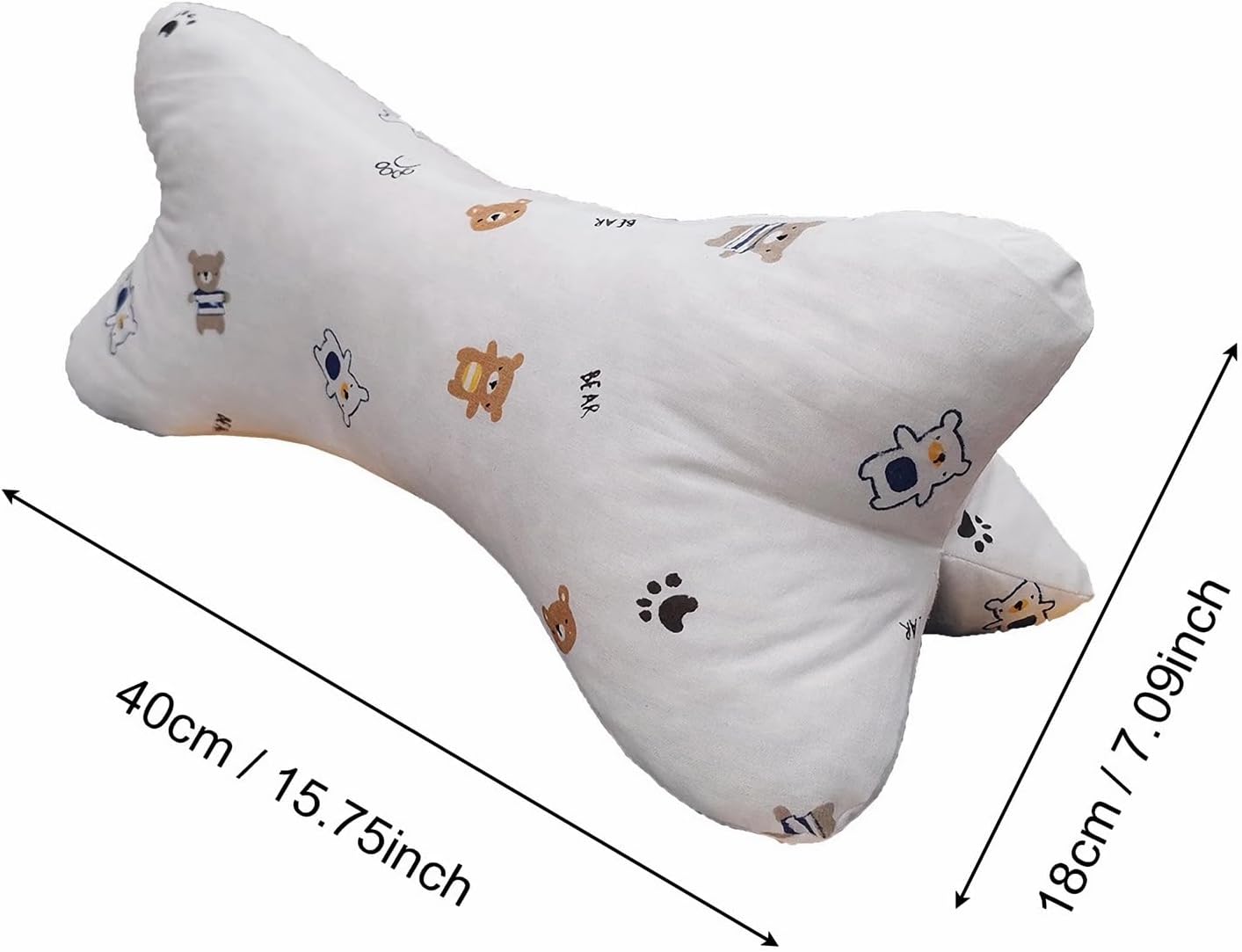Neck & Cervical Pillows Dog Bone Shaped Travel Neck Pillows With Washable Removable Cover For Car Bus Truck Driving Comfort Head Rest Support Bone Pillows For Neck Chiropractic Pillow ( Size : A )