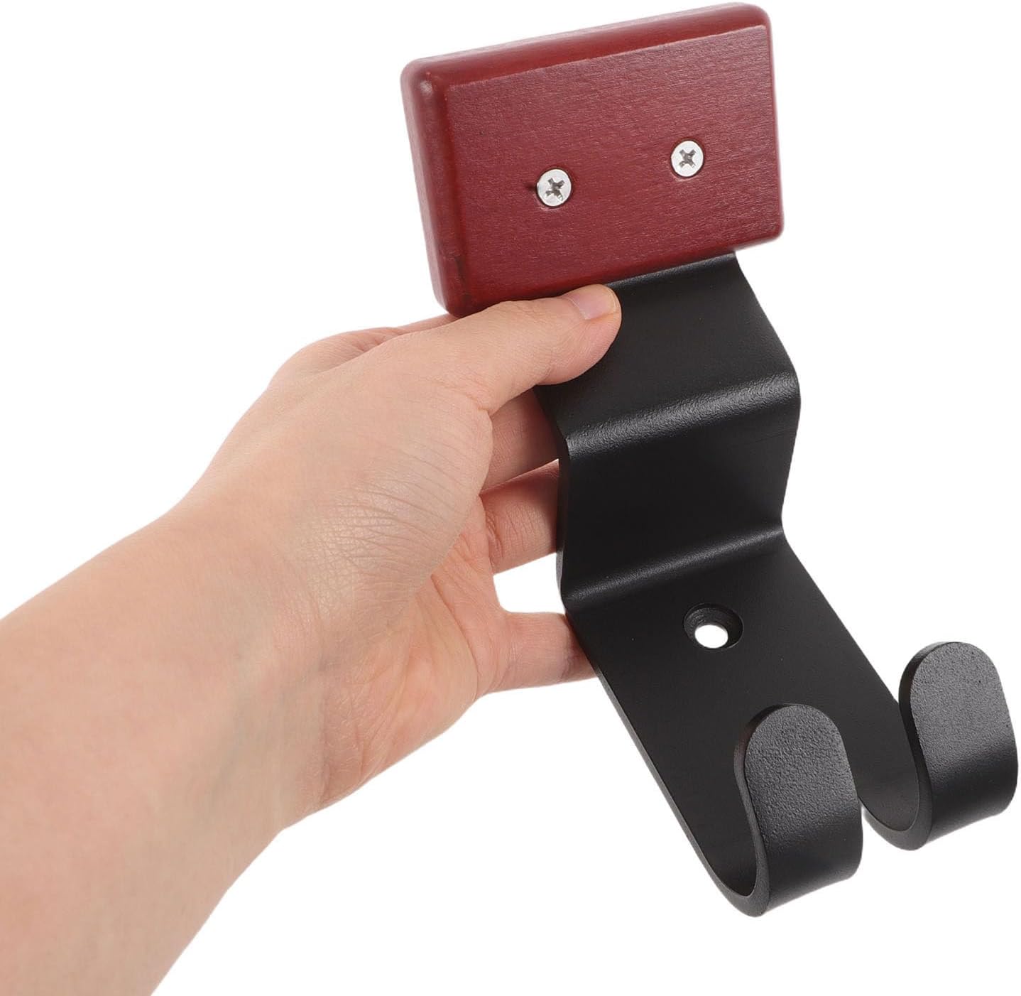 UPKOCH 2pcs Motorcycle Helmet with Wood Base Wall Mount Rack