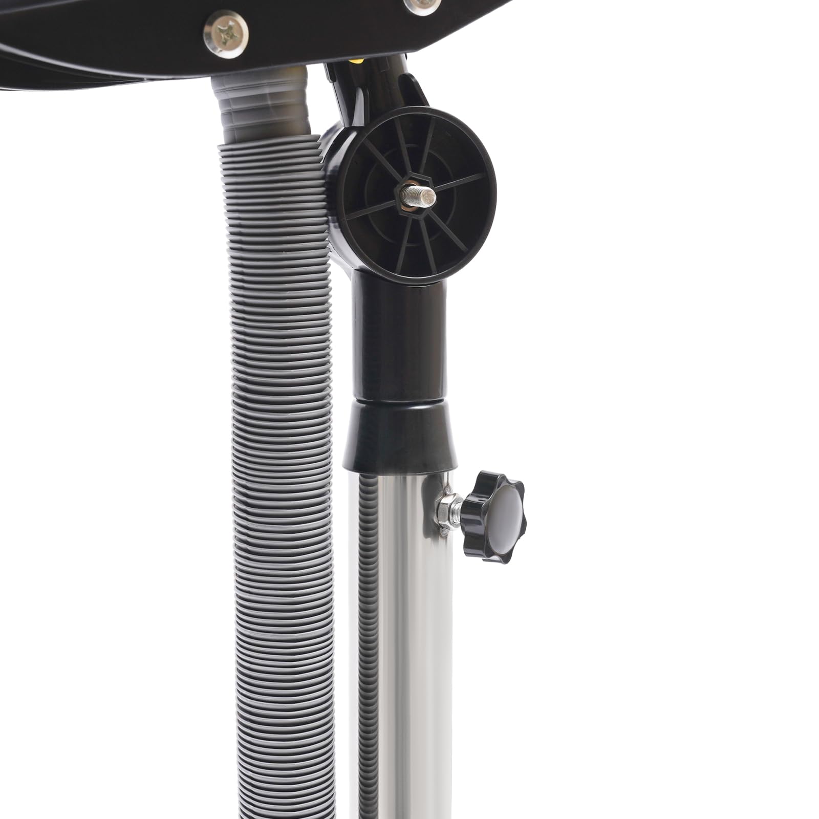 Haarwaschbecken | Mobiles Waschbecken | Höhenverstellbares Haarwaschbecken | 94-122cm | Für Friseure & Heimgebrauch | 180° Drehbar | Mit Abfluss | Schwarz