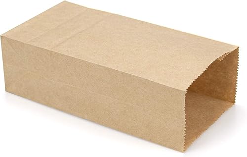 Miniatura 3 de Foraineam Paquete de 300 mini bolsas de papel kraft de 3.5 x 2 x 6.7 pulgadas, bolsas de papel marrón duraderas para aperitivos, bolsas pequeñas