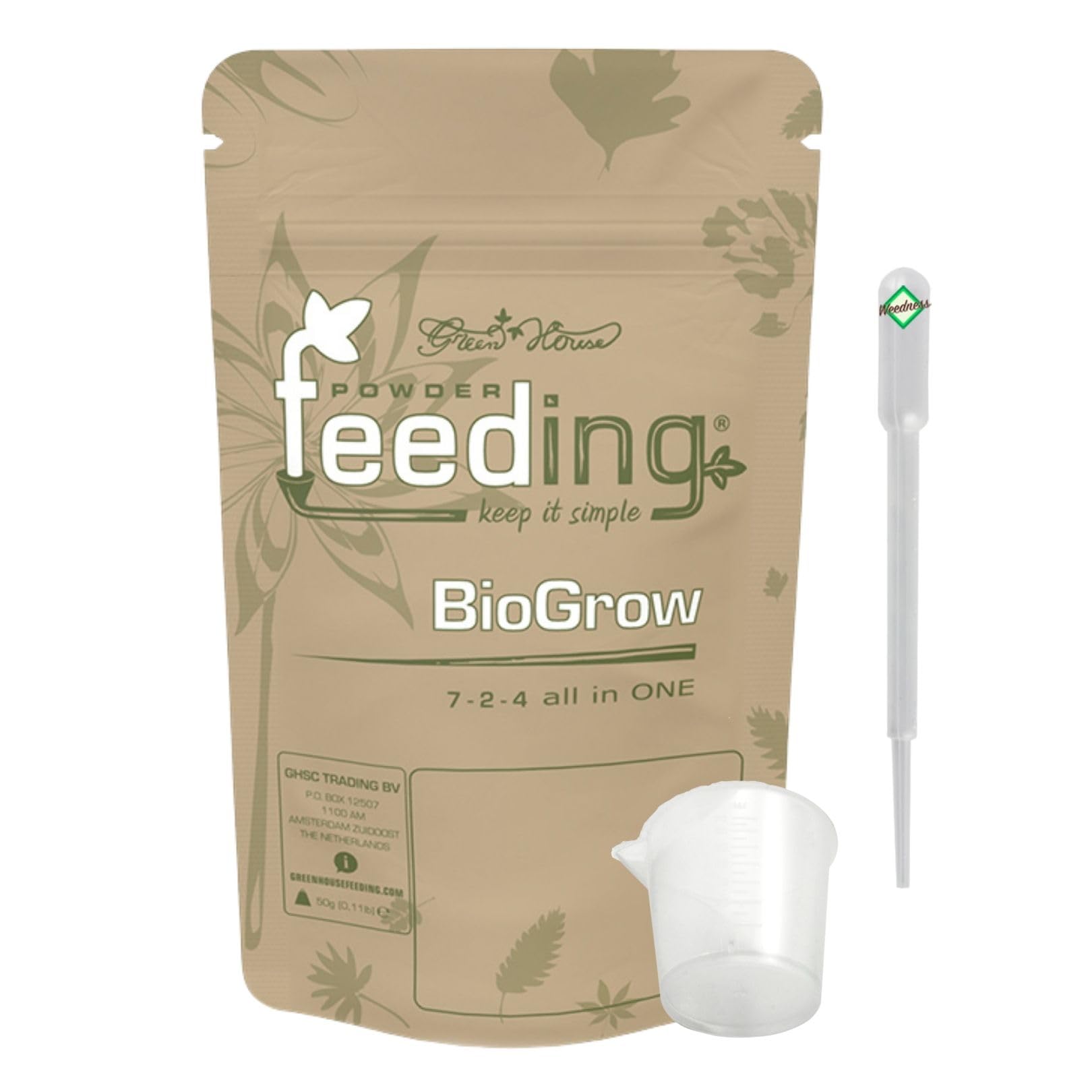Weedness Green House Feeding Bio Grow 2,5 Kg - NPK Dünger Grow Anbau Indoor Erde Flüssigdünger Organischer Bio