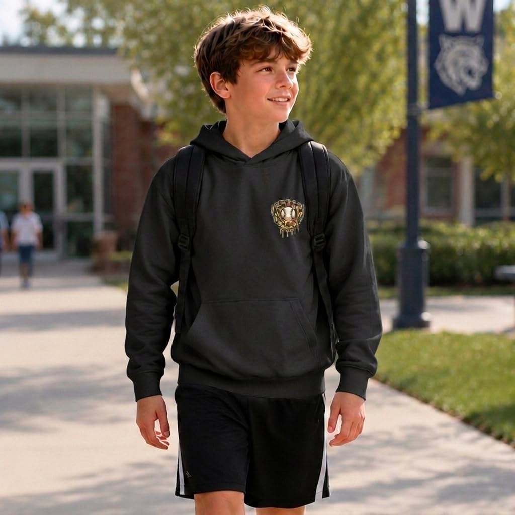 Baseball Hoodies for Boys Graphic Drip Baseball Lover Fans Sweatshirts with Pocket for Kids 5-14 Years