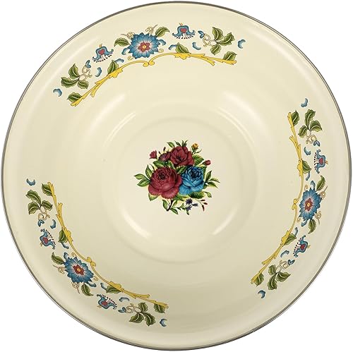 DOITOOL Cuenco de mezcla vintage esmaltado, cuenco de mezcla de ensalada de esmalte vintage, lavabo de lavado, cuenco de sopa, cuenco de sopa, disponible en Yaxa Colombia