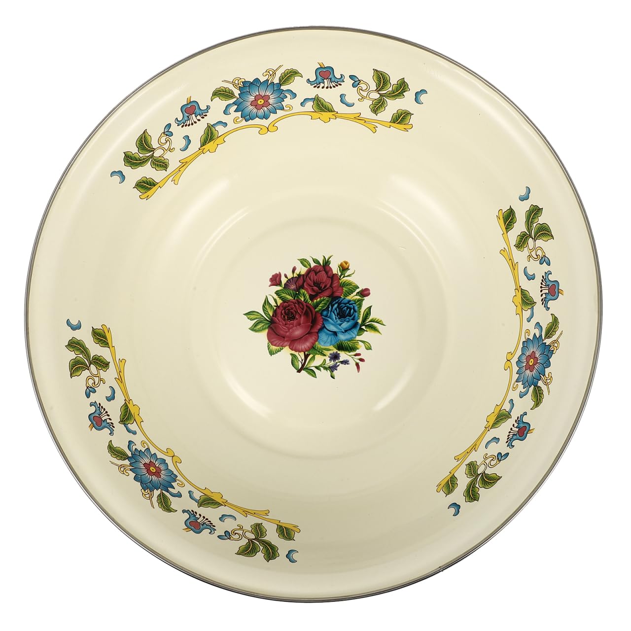 Bol à salade en émail vintage pour partager des repas conviviaux en famille