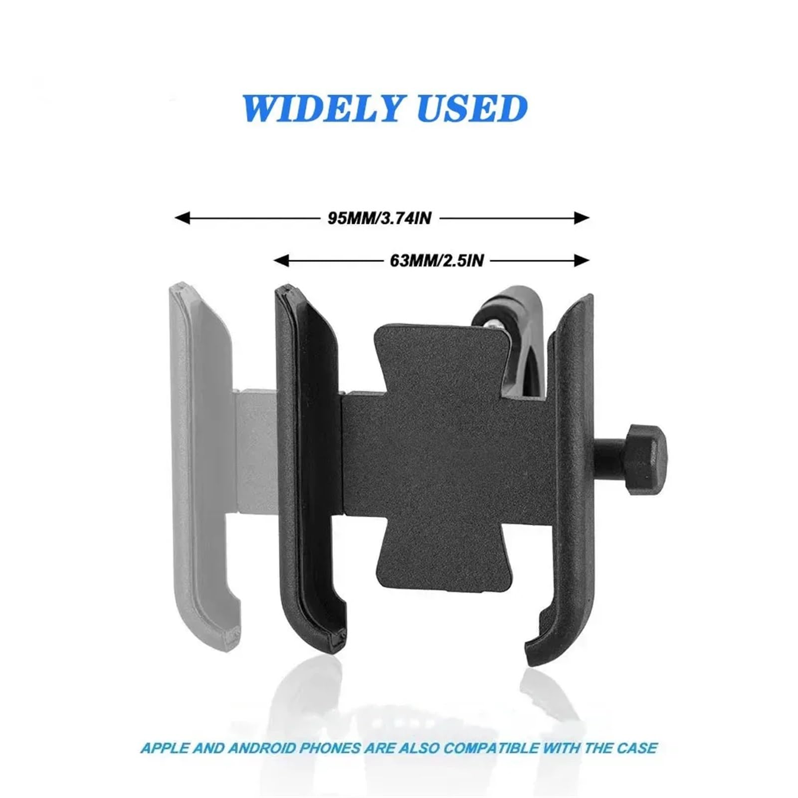 Support Téléphone Moto Support Téléphone Vélo Moto Support GPS Support Téléphone Portable Support Guidon Rétroviseur Moto Compatible Support Telephone Velo(Silver Handlebar)