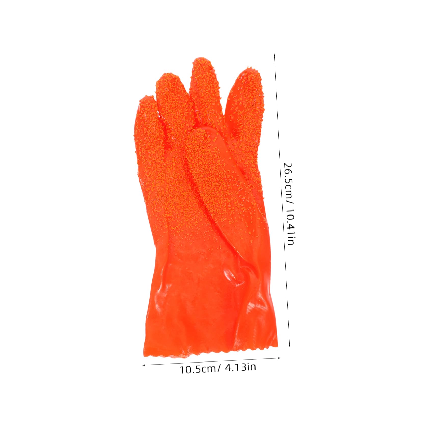 TEHAUX 6 Guantes Impermeables Largos para Limpieza de Desagües Resistentes al Desgaste para Uso Industrial y Doméstico Guantes de Trabajo de Caucho Antideslizantes para de Drenajes