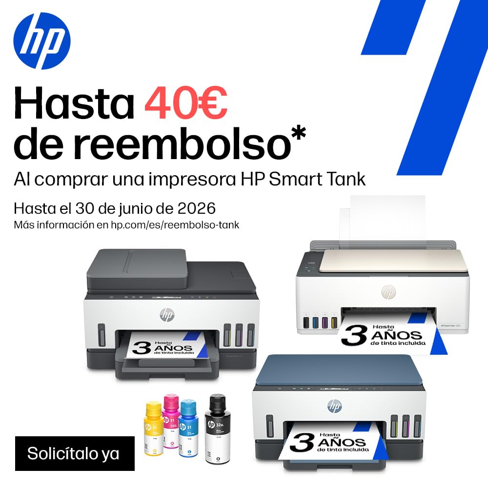 HP Smart Tank 5105 Impresora multifunción 3 en 1 Wi-Fi impresión móvil Tinta incluida gran alcance