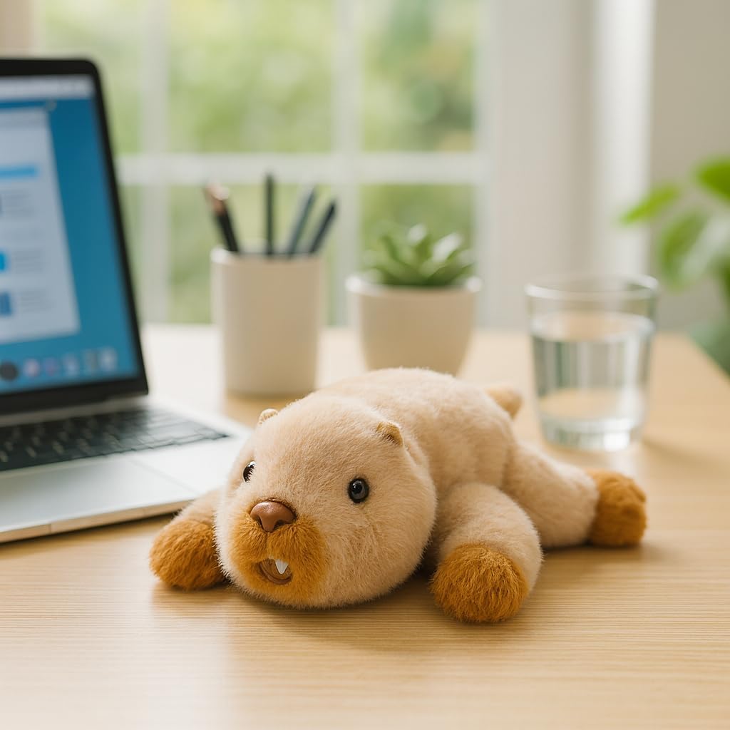 Adorable Beaver Stuffed Animal Soft Beaver Plush Toy Cute Birthday Gifts for Boys Girls Kids Toddlers