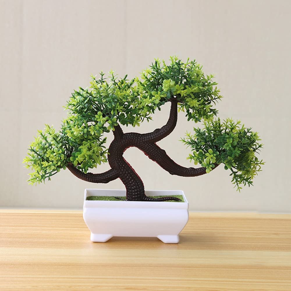 ZAW Palma 1 pz. Regalo dell'albero del Pino del Bonsai del Bonsai dell'ambiente della pianta del Vaso Artificiale Fai da Te Ornamento Creative Garden Hotel Bonsai Piante Finte (Color : Dark Gray)