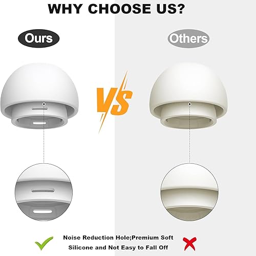 Miniatura 3 de AirPods Pro - 3 pares de almohadillas de repuesto para Airpods Pro y Airpods Pro de 2 generación con orificio de reducción de ruido y pantalla de