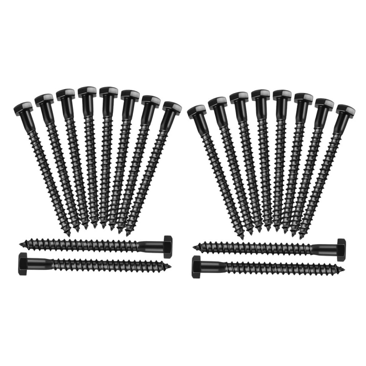 IWOWHERO Bolts Set 20pcs Heavy Duty Lag Screws Hexagon Head M8 Thread Size for Outdoor Projects