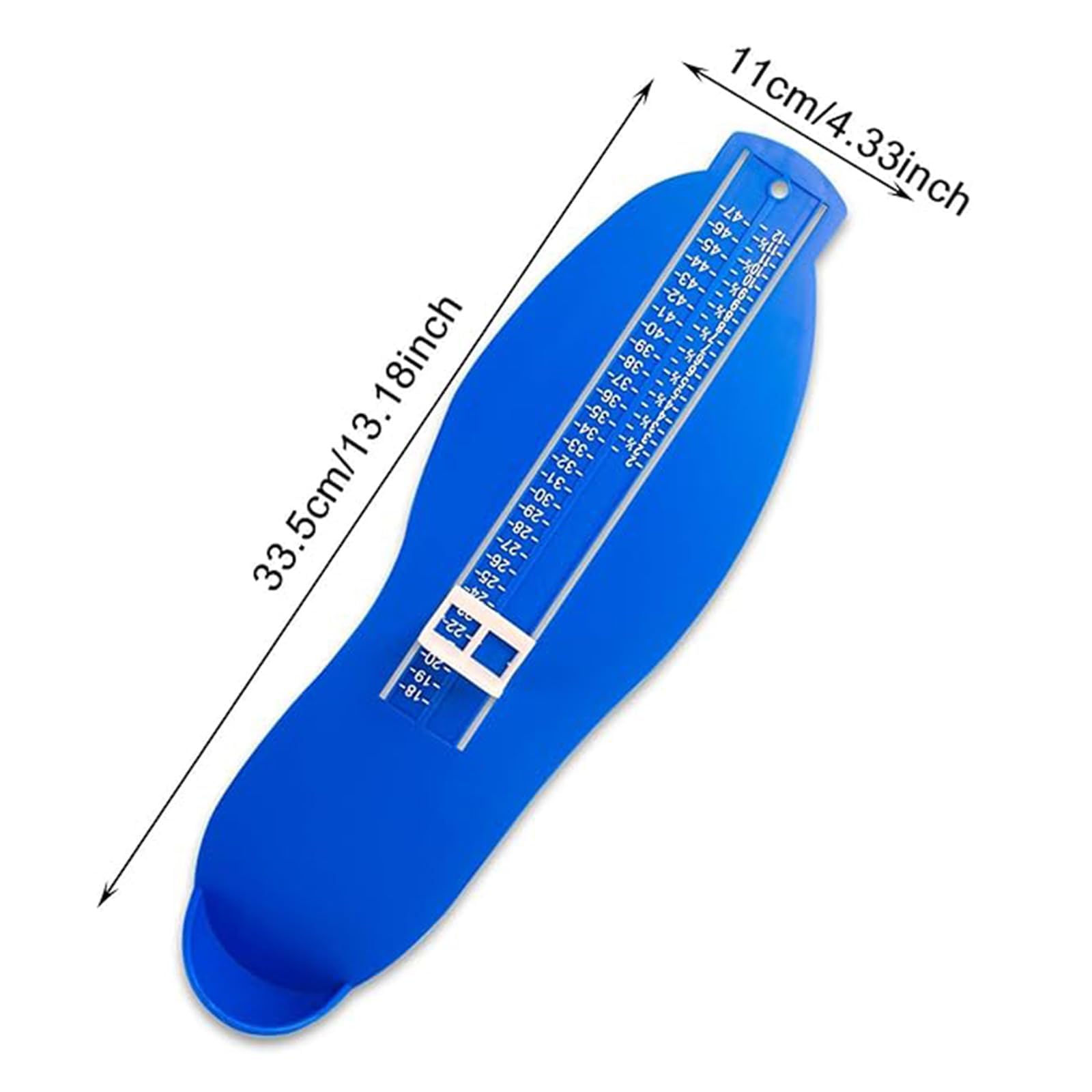 Pedimetre Enfants et Adultes,Mesure Pied Pointure Chaussure Mesurer Tailles de Mesure avec Ruban à Mesurer Pieds Tailles Britanniques 2-12/ EU 18-47 pour Jauge de Chaussure Britannique Azul