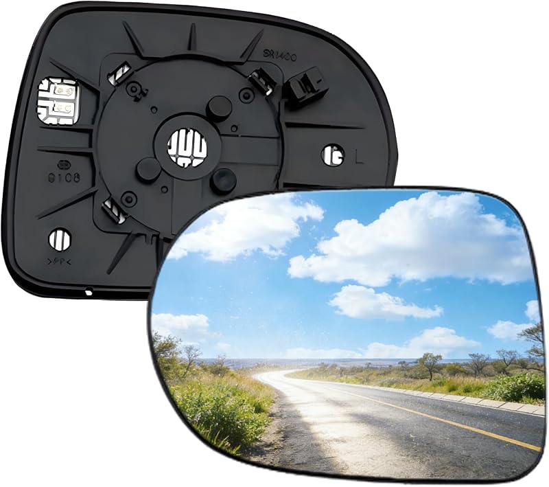 Vidro do retrovisor externo esquerdo SKOUIO com aquecimento para Lexus RX350 e RX450h 2010 a 2015 – 1 unidade