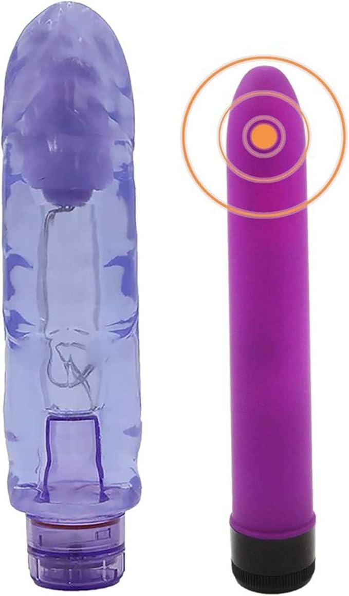 Juego de 2 vibradores de vibrador realistas de violeta, con ...
