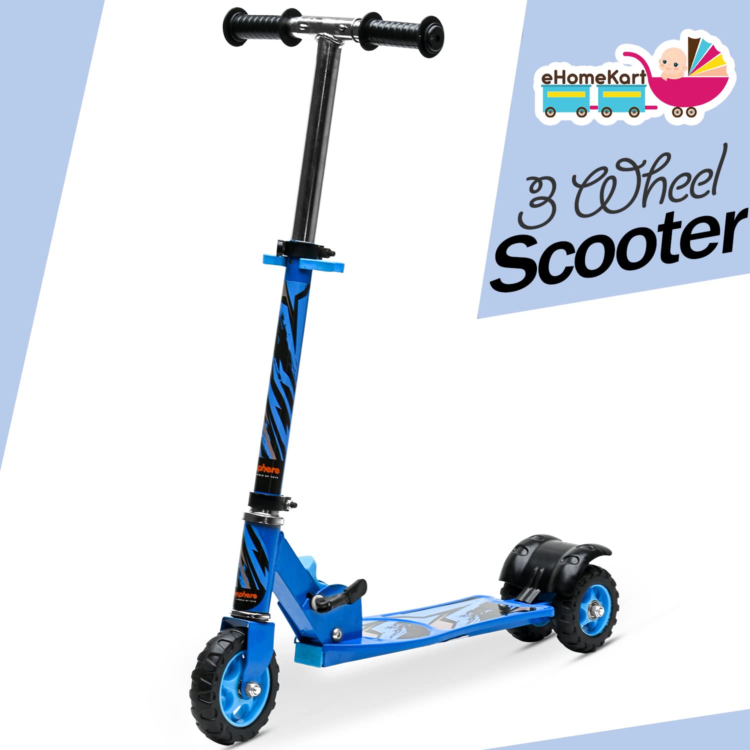 eHomeKart Kids Scooter - Beginner Adjustable Height Handlebar, 3